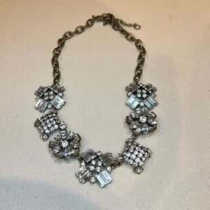 J. Crew Gold and Silver Crystal Necklace